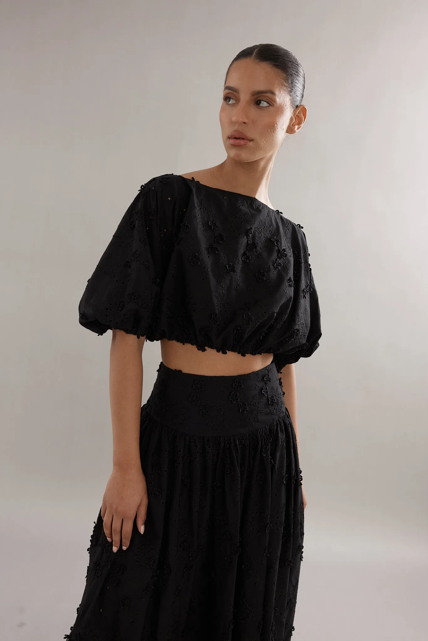 Caitlin Crisp | Coastline Crop - Black Broderie sold by Sisters & Co product image thumbnail 2