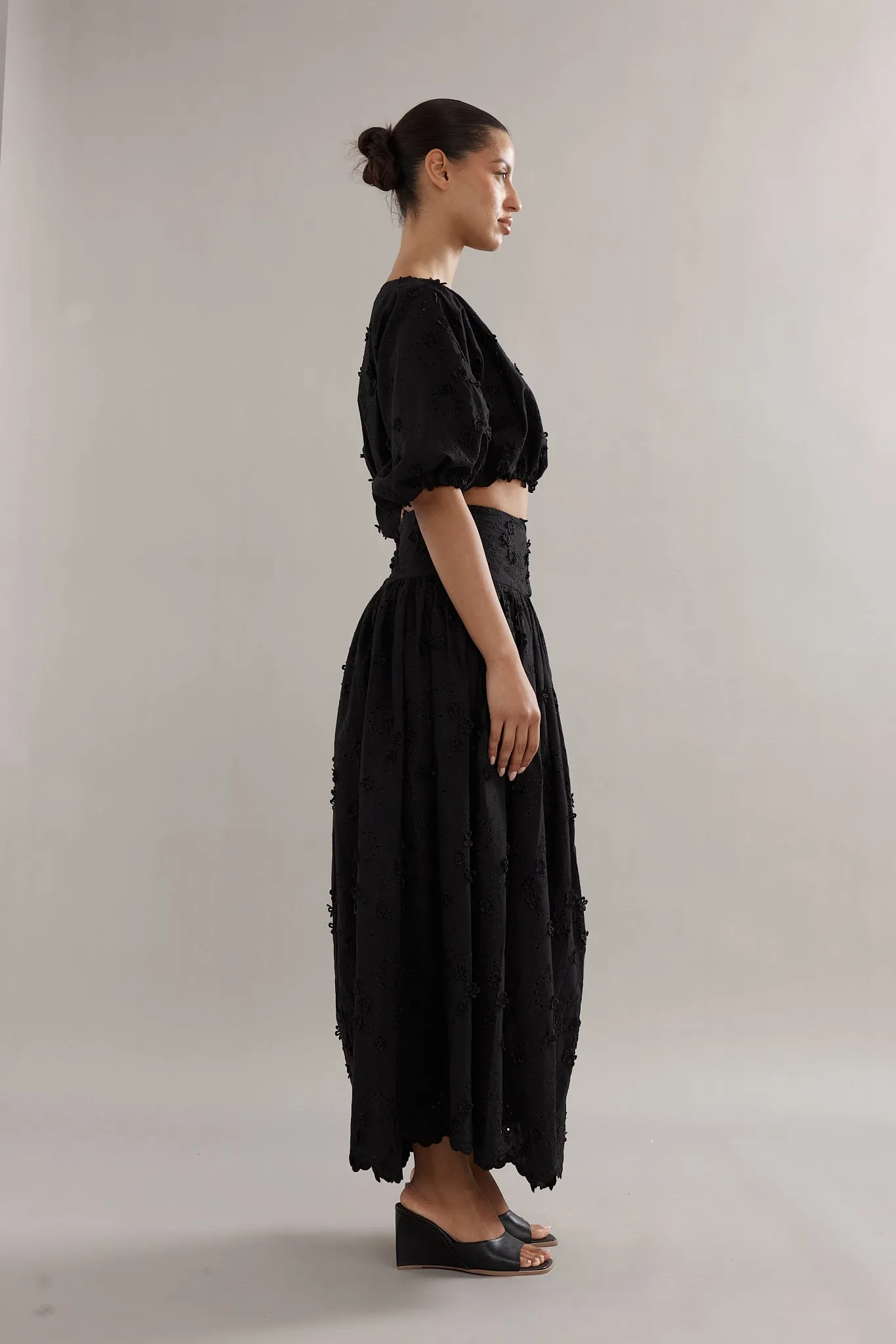 Caitlin Crisp | Coastline Crop - Black Broderie sold by Sisters & Co product image thumbnail 3