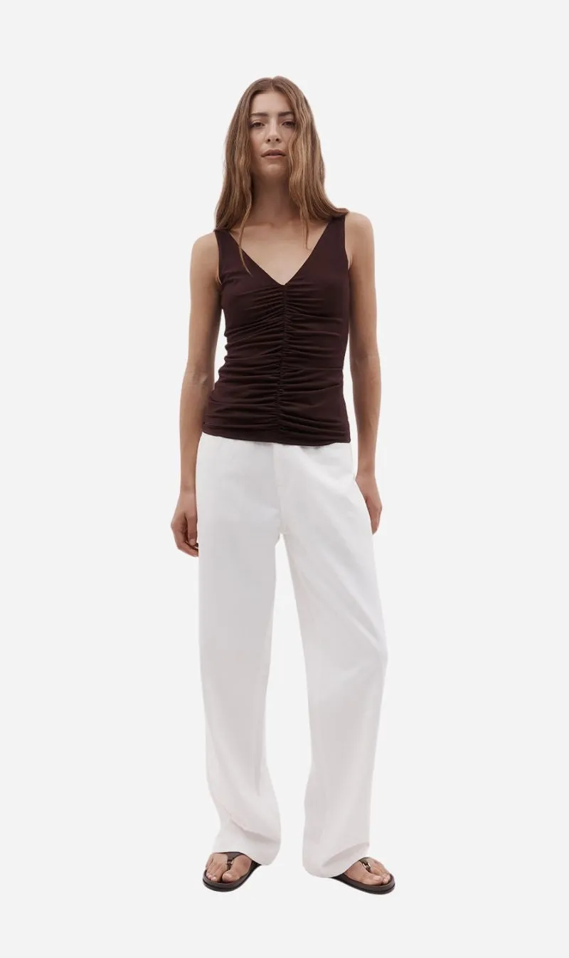 Rebe | Ruched Top - Plum sold by Sisters & Co
