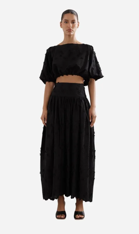 Caitlin Crisp | Capri Skirt - Black Broderie sold by Sister & Co