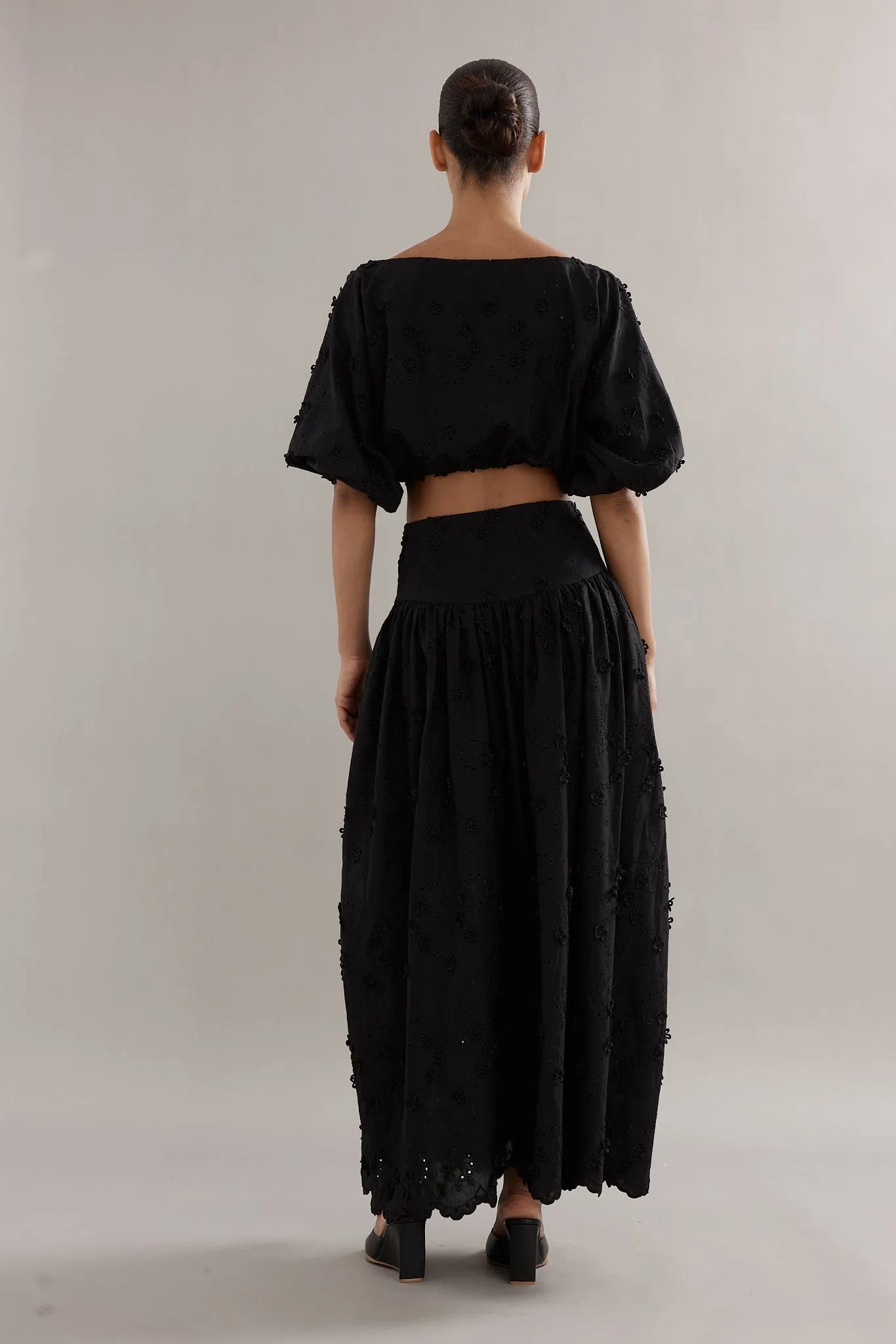 Caitlin Crisp | Capri Skirt - Black Broderie sold by Sisters & Co product image thumbnail 3