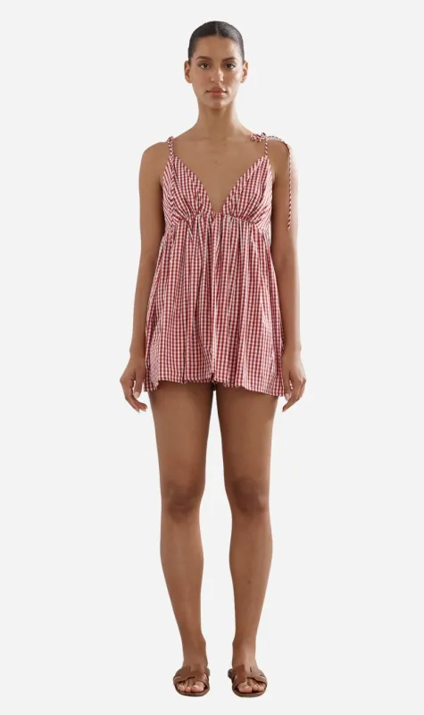 Caitlin Crisp | Esther Top - Red Gingham sold by Sisters & Co