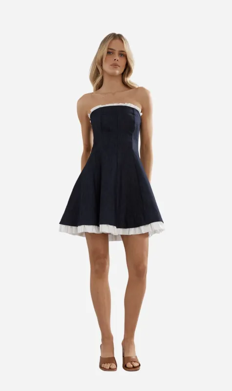 Caitlin Crisp | Frilly Charleston Mini - Indigo sold by Sister & Co