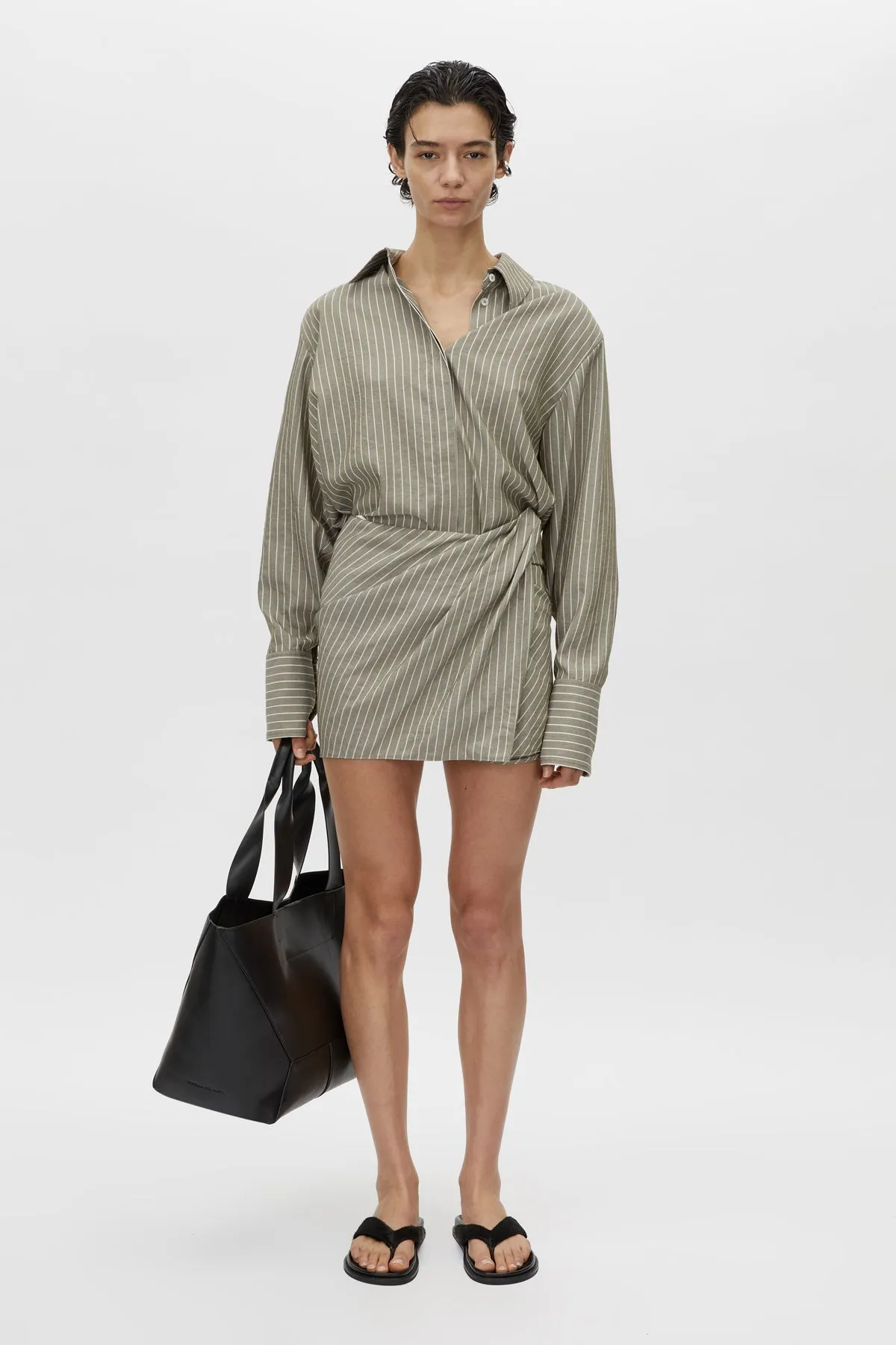 Camilla and Marc | Illias Shirt - Ash Stripe sold by Sisters & Co product image thumbnail 5