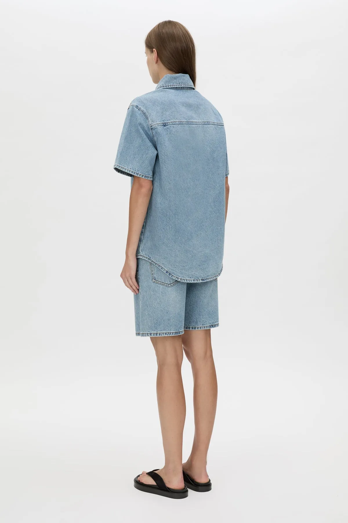 Camilla and Marc | Diego Denim Shirt - Light Vintage Blue sold by Sisters & Co product image thumbnail 4