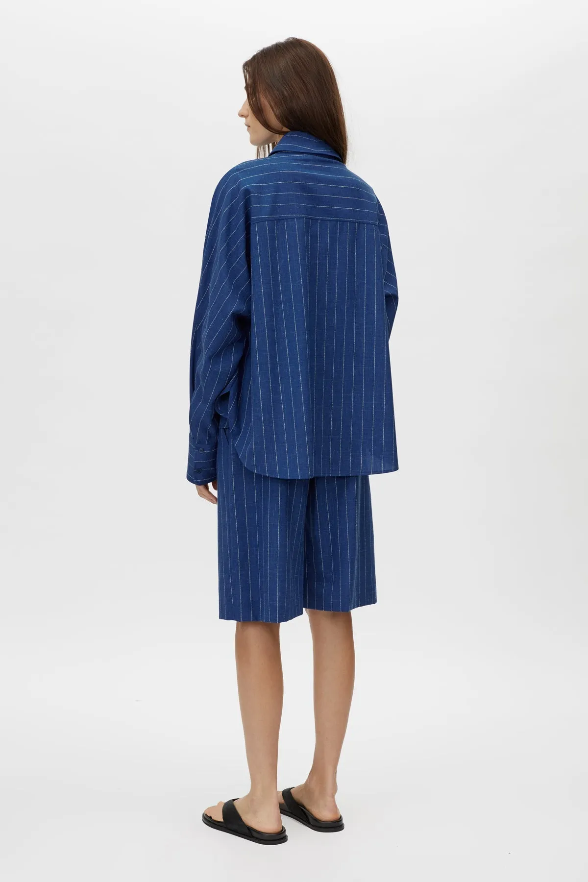 Camilla and Marc | Alberto Shirt - Blue White Stripe sold by Sisters & Co product image thumbnail 4