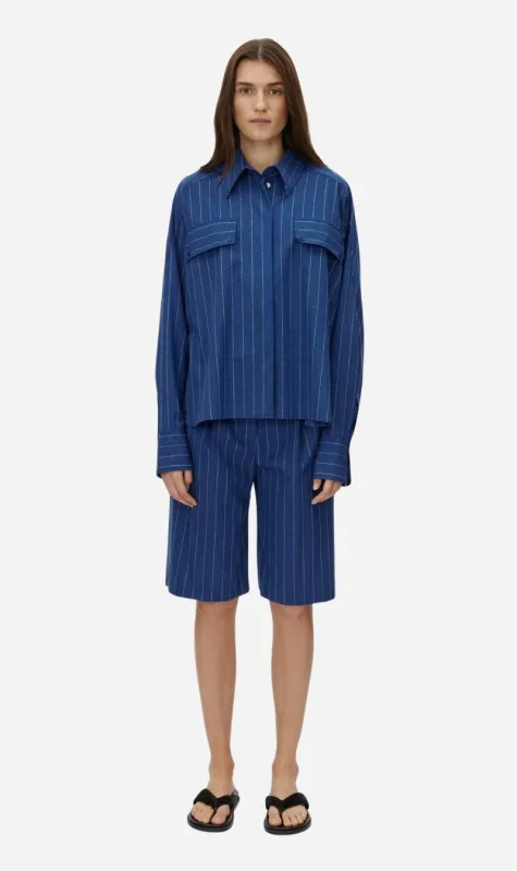 Camilla and Marc | Alberto Shirt - Blue White Stripe sold by Sisters & Co