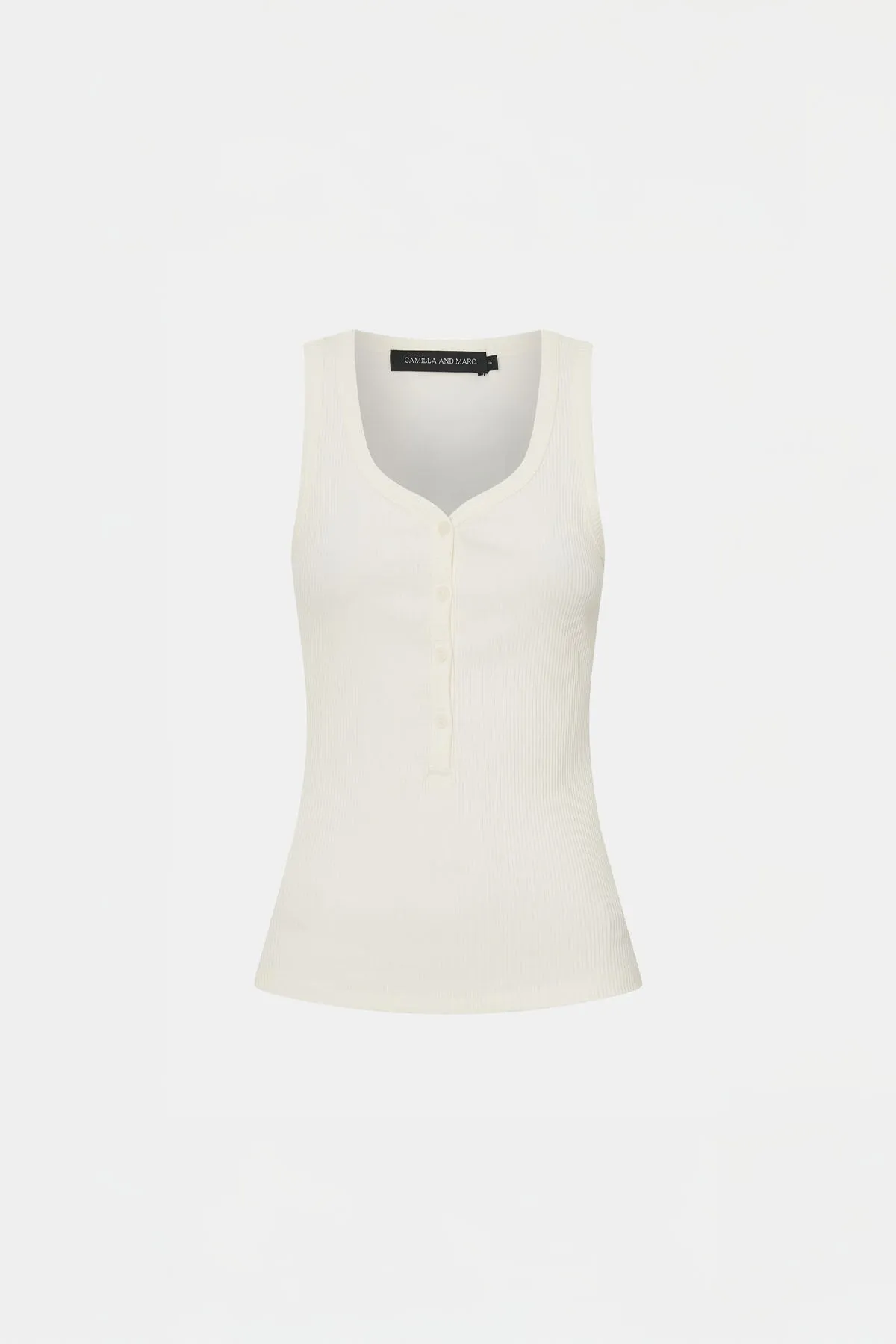 Camilla and Marc | Nora Button Down Tank - Soft White sold by Sisters & Co product image thumbnail 5