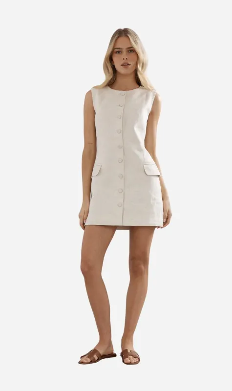 Caitlin Crisp | Manhattan Mini - Natural Linen sold by Sister & Co