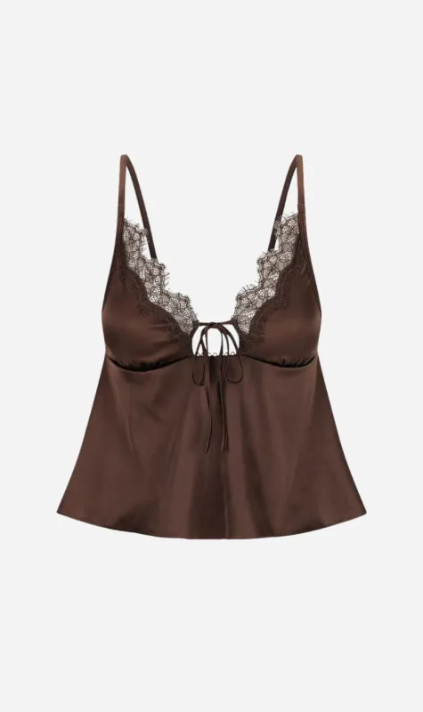 Kat the Label | Sorrento Camisole - Espresso sold by Sister & Co