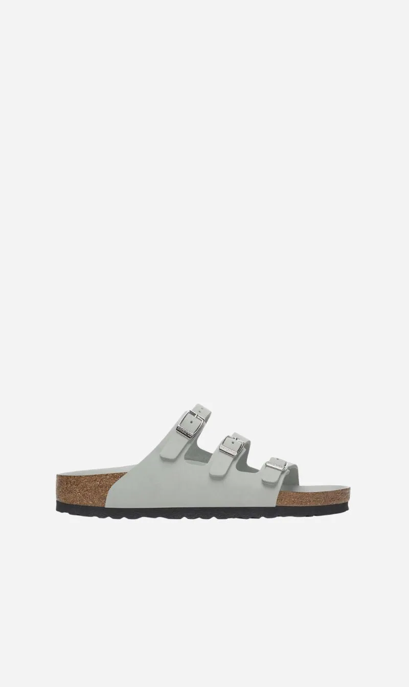 Birkenstock | Florida Nubuck Reg - Pure Sage sold by Sisters & Co