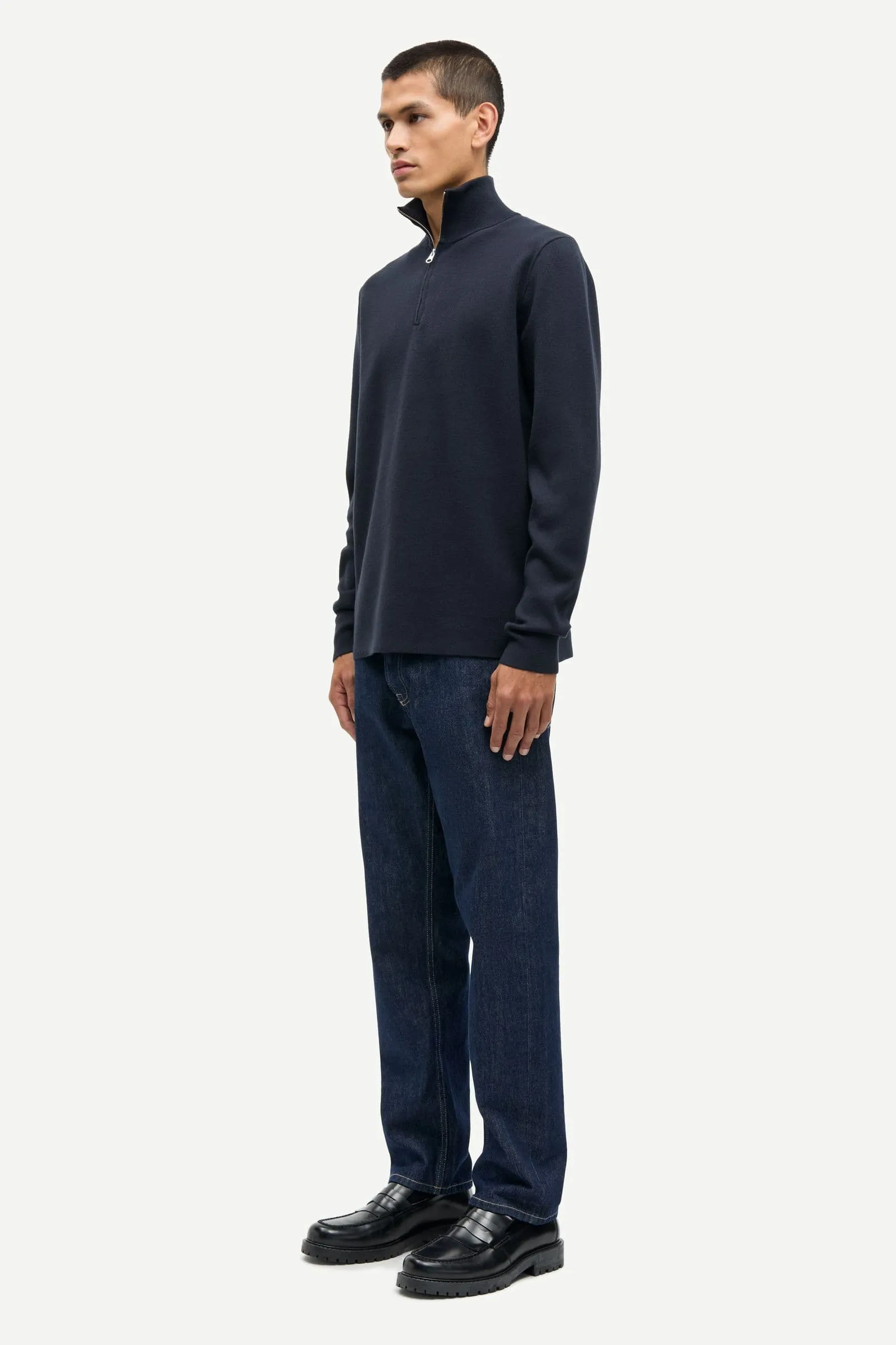 Samsoe Samsoe | Gunan Turtle Neck Zip - Sky Captain sold by Sisters & Co product image thumbnail 2