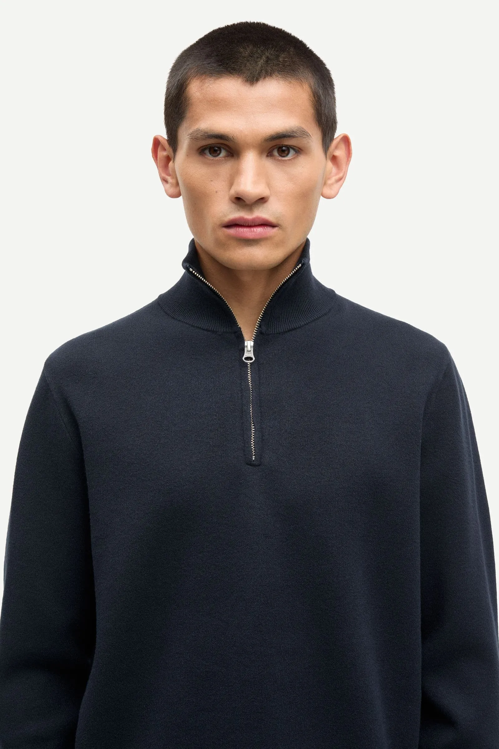 Samsoe Samsoe | Gunan Turtle Neck Zip - Sky Captain sold by Sisters & Co product image thumbnail 4
