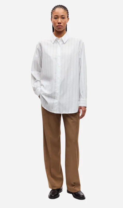Samsoe Samsoe | Salova Shirt - White Pin St. sold by Sisters & Co