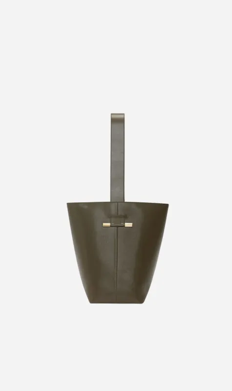 Victoria Beckham | The Dia Bucket Bag - Dark Khaki sold by Sister & Co