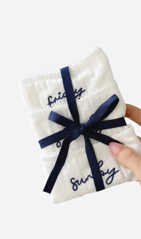 Dear Dylan | Weekend Thong Trio - White sold by Sisters & Co