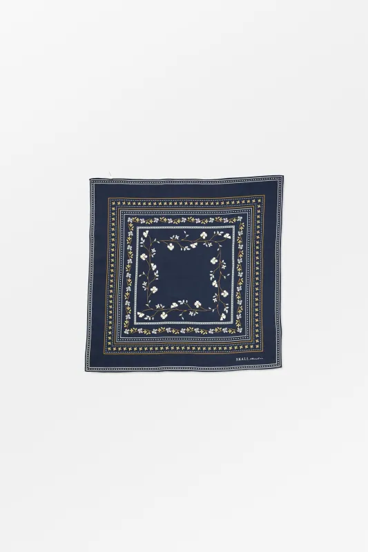Skall Studio | Skall Floral Scarf - Navy made by Skall Studio