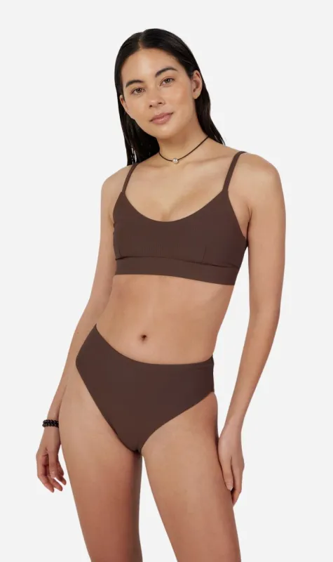 Dear Dylan | Swim Crop - Umber Rib sold by Sister & Co