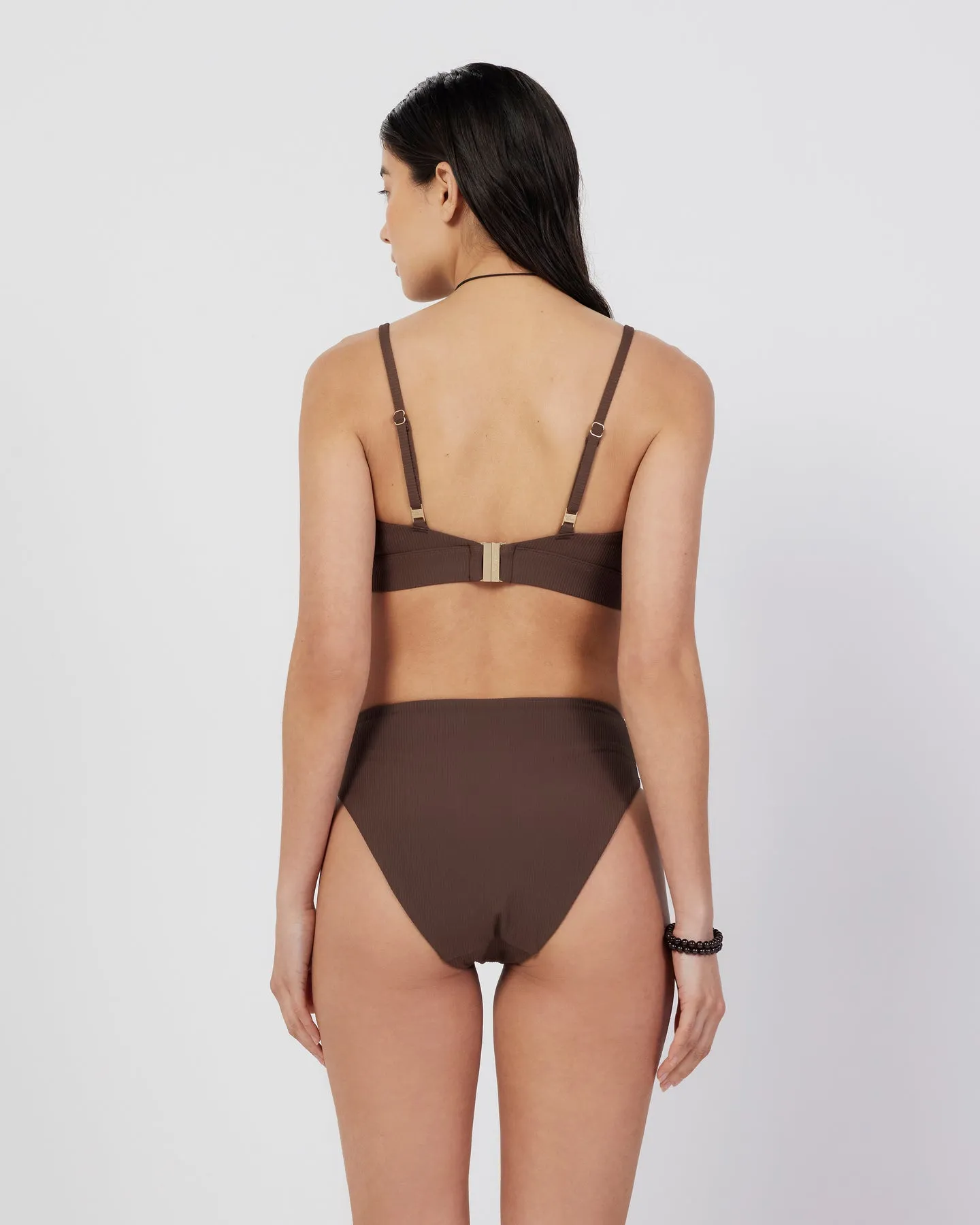 Dear Dylan | High Rise Swim Brief - Umber Rib sold by Sisters & Co product image thumbnail 3
