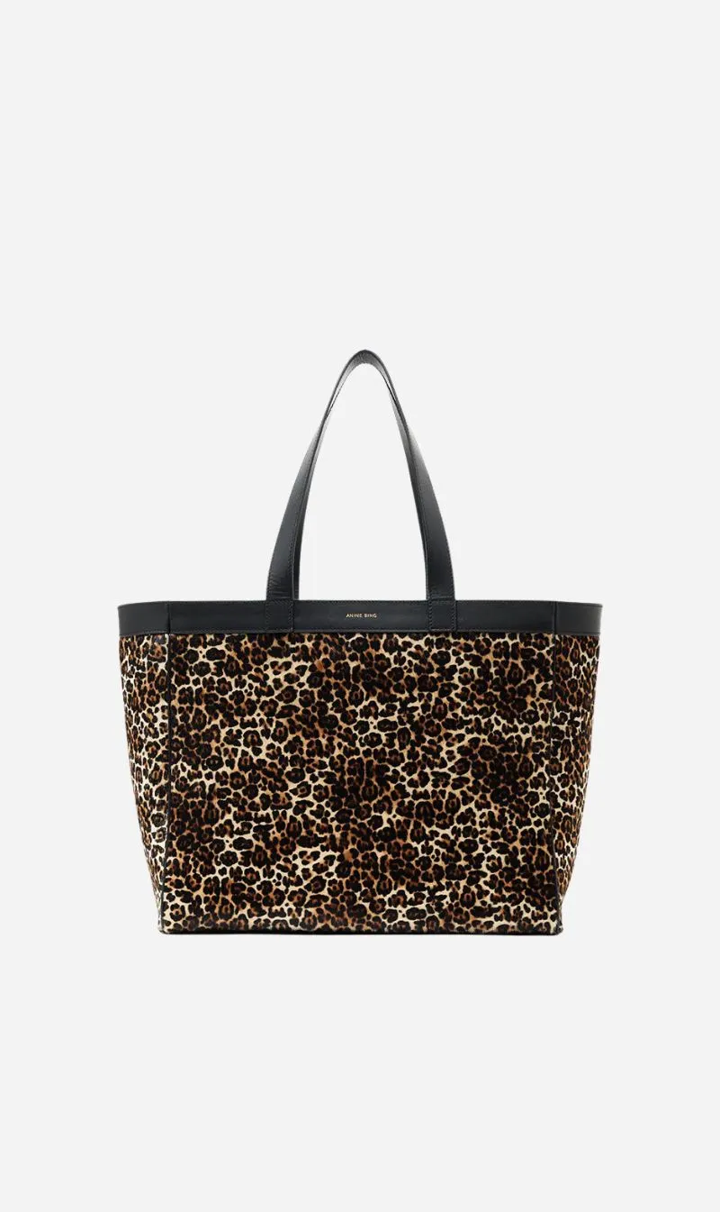 Anine Bing | Medium Rio Tote - Leopard sold by Sisters & Co
