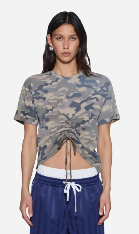 Ksubi | Ruched Everday Short Sleeve Tee - Camo sold by Sisters & Co