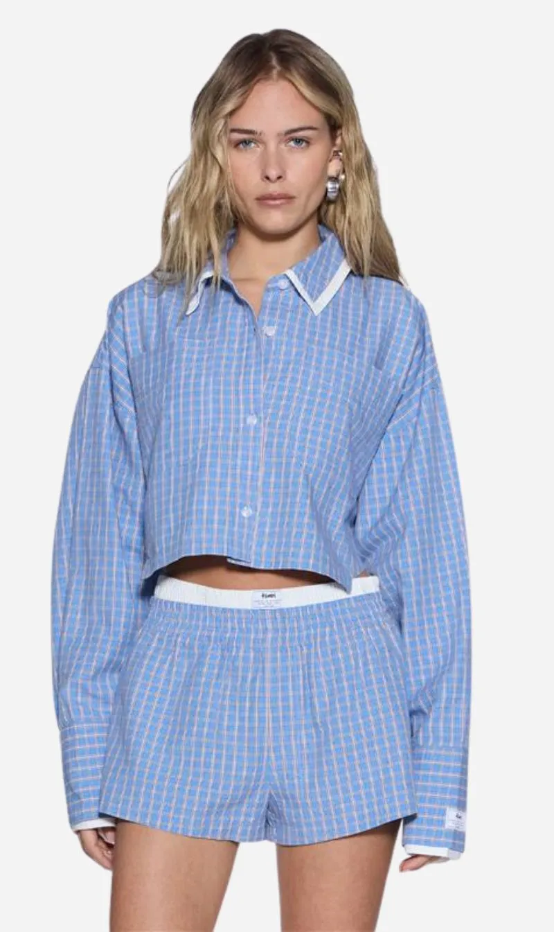 Ksubi | Balter Long Sleeve Shirt - Blu Check sold by Sisters & Co