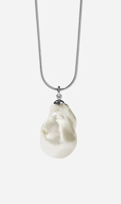 Meadowlark | Baroque Necklace 55cm - Silver sold by Sisters & Co