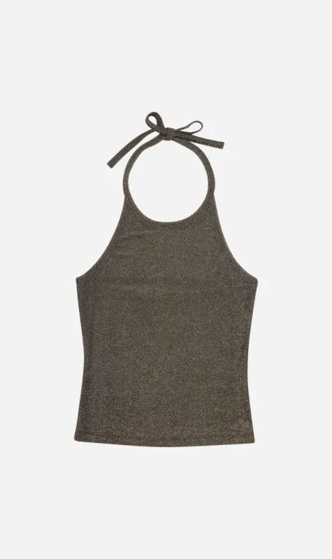 Knuefermann | Luna Top - Gold Lurex sold by Sisters & Co