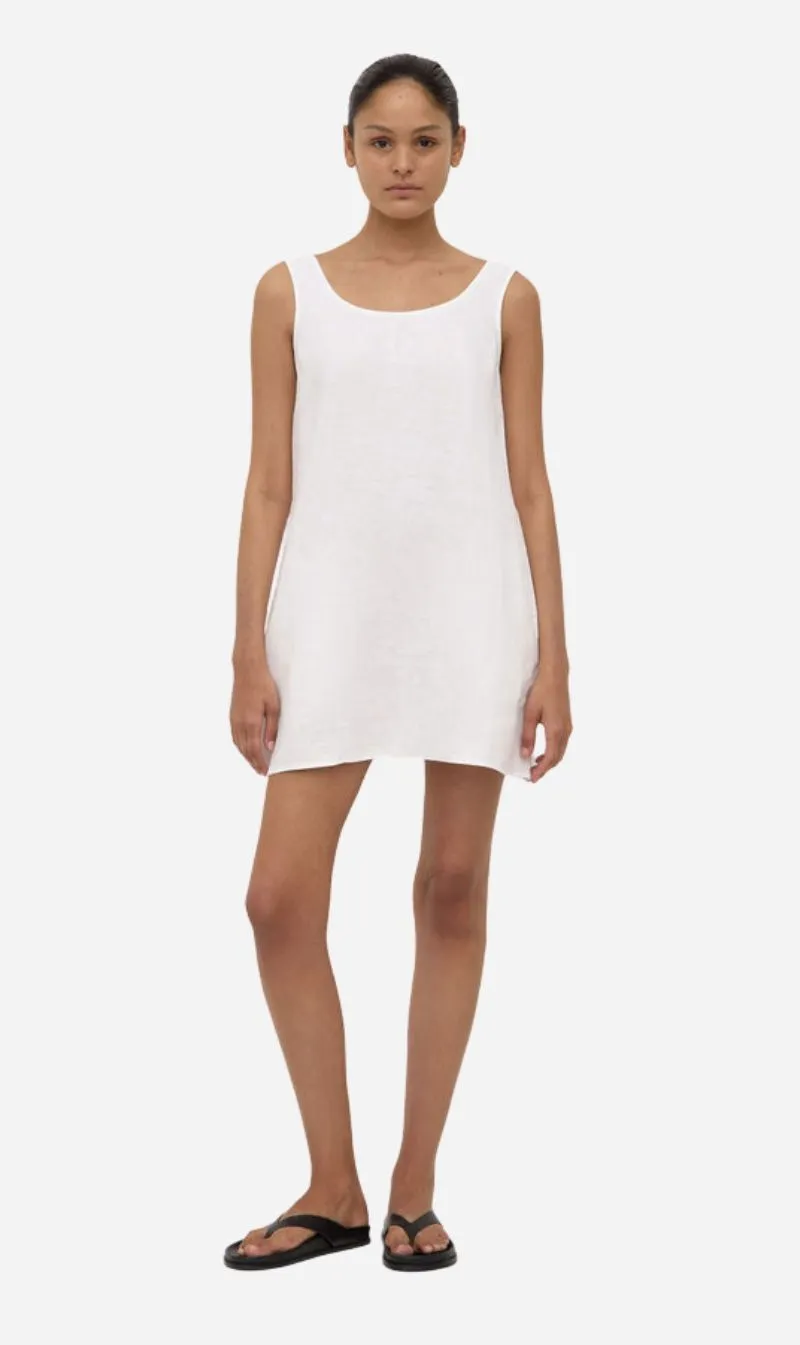 Assembly Label | Selma Linen Mini Dress - White sold by Sisters & Co