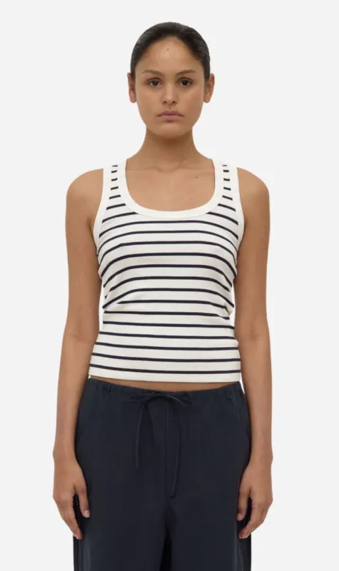 Assembly Label | Leony Stripe Tank - True Navy/Antique White sold by Sisters & Co