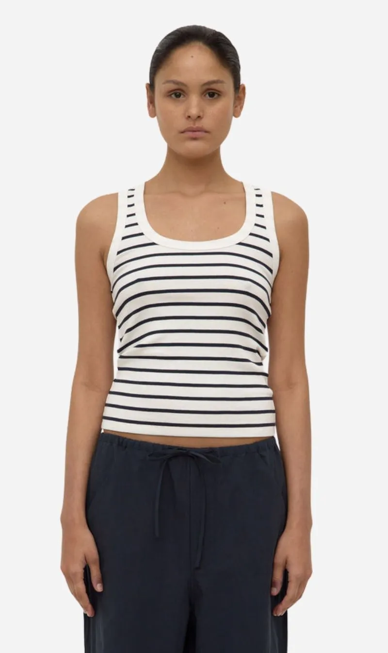Assembly Label | Leony Stripe Tank - True Navy/Antique White sold by Sisters & Co