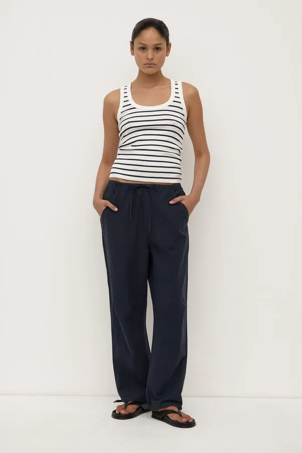 Assembly Label | Leony Stripe Tank - True Navy/Antique White sold by Sisters & Co product image thumbnail 2
