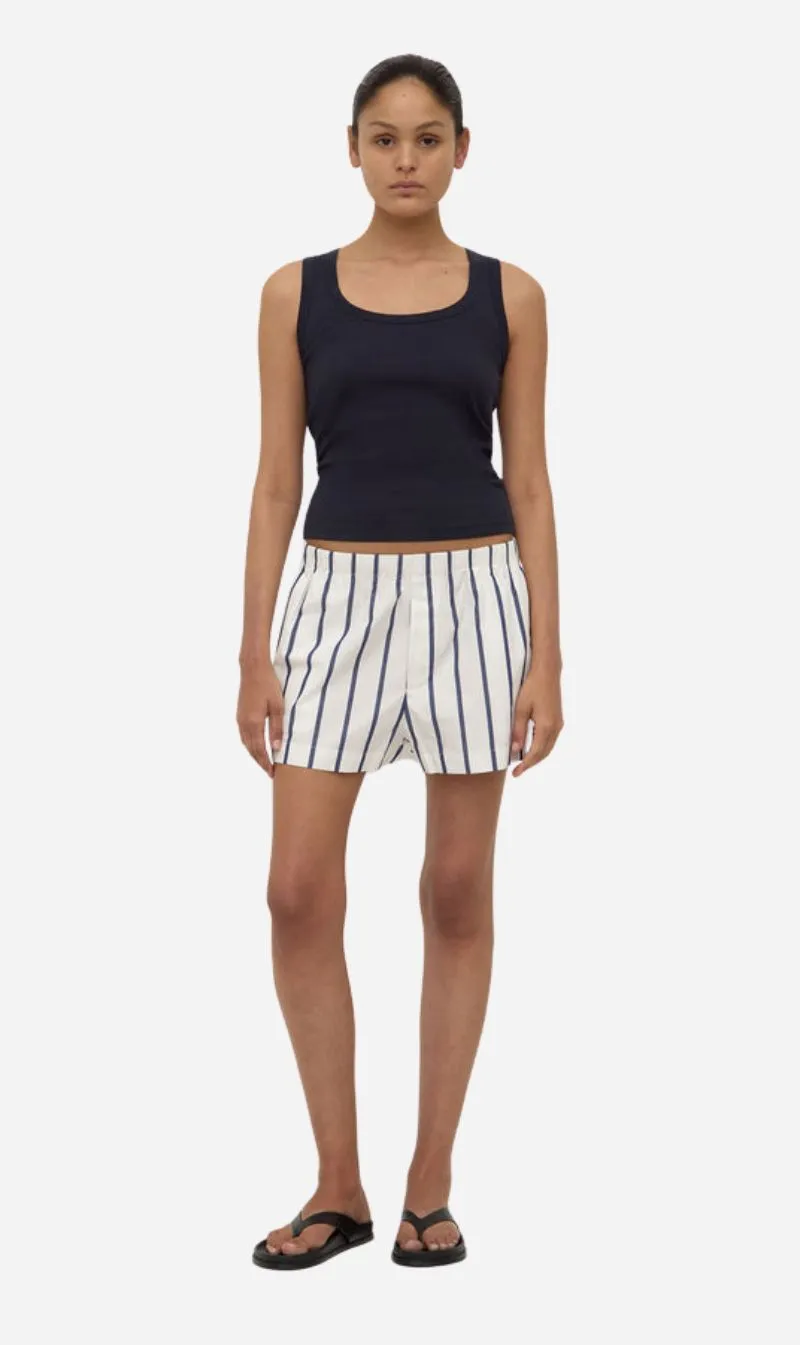 Assembly Label | Robyn Scoop Neck Rib Tank - True Navy sold by Sisters & Co