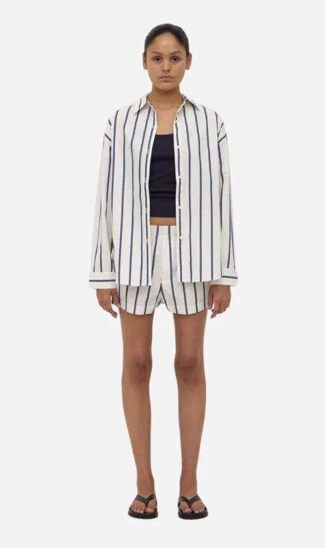 Assembly Label | Nara Stripe Ls Shirt - White/True Navy sold by Sisters & Co