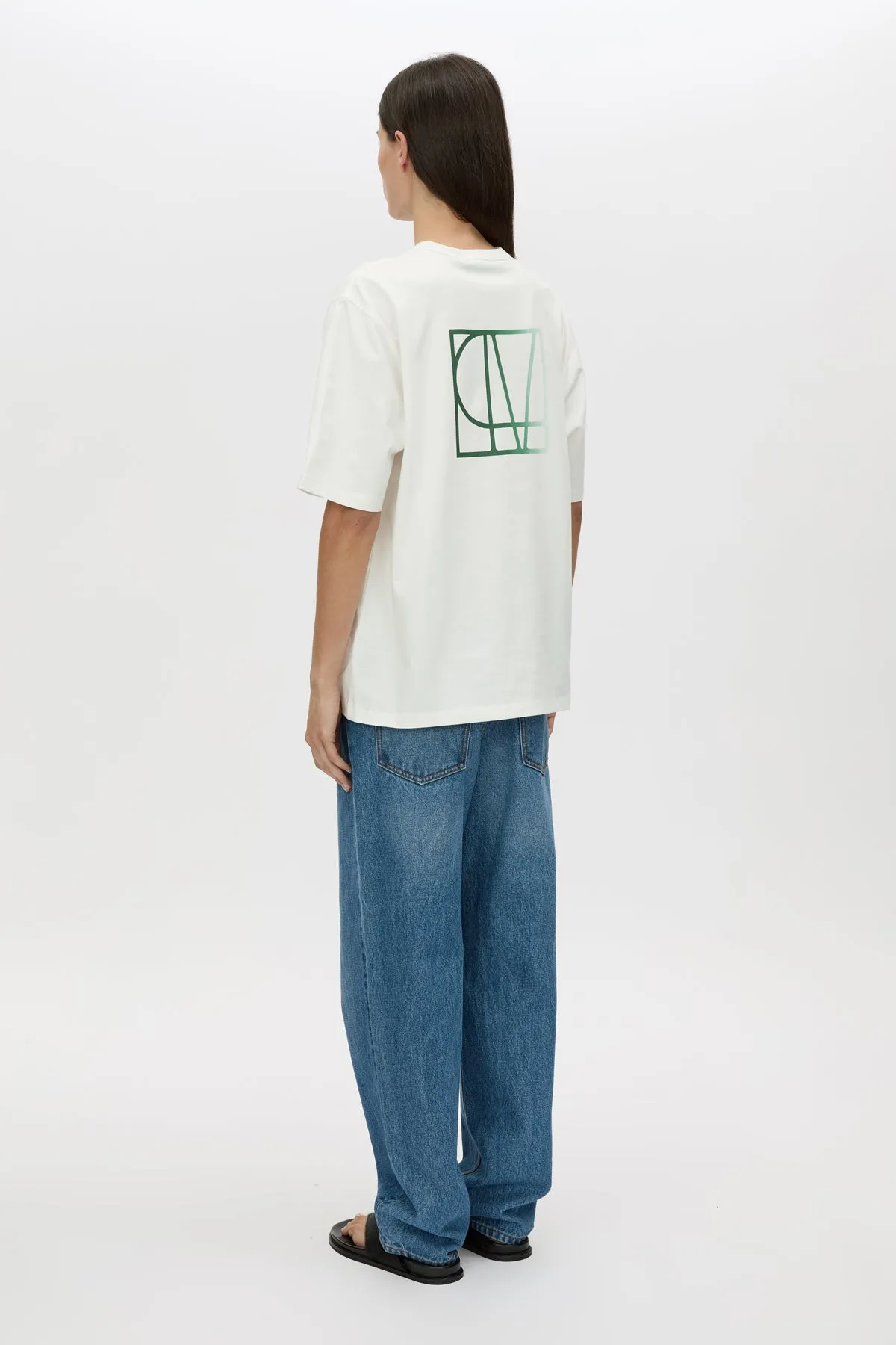 Camilla and Marc | Eliasson Monogram Tee - Soft White/Forest sold by Sisters & Co product image thumbnail 3