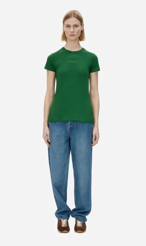 Camilla and Marc | Suvero Slim Fit Logo Tee - Forest Green sold by Sisters & Co