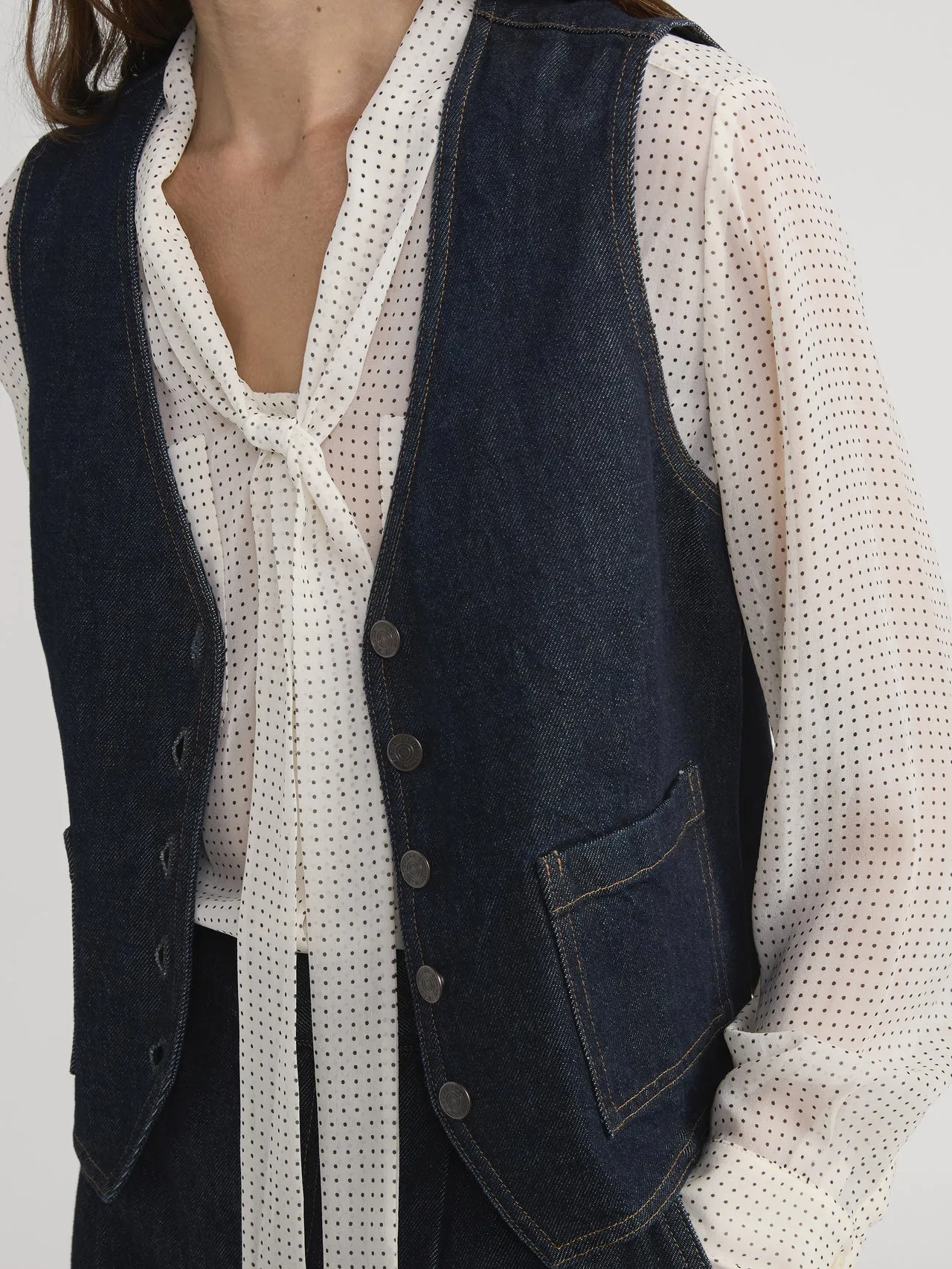Frame | The Denim Vest - Rinse sold by Sisters & Co product image thumbnail 4