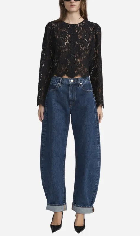 Frame | The Lace Blouse - Black sold by Sisters & Co