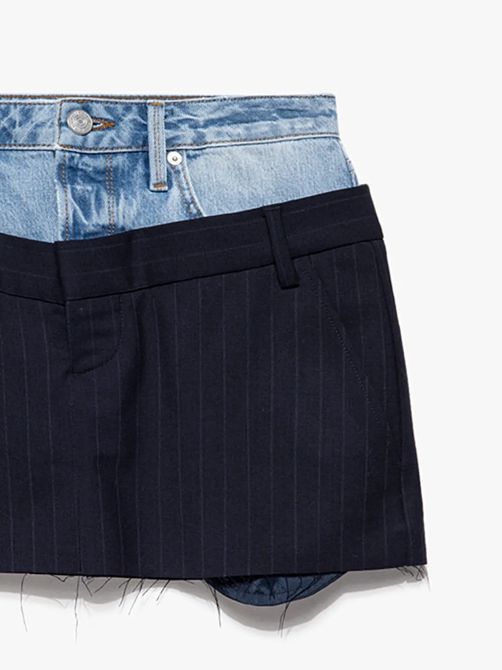 Frame Denim | Le Mix Mini Skirt - Navy Multi sold by Sisters & Co product image thumbnail 2