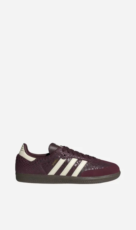 Adidas | Samba OG - Maroon / Cream White / Gold Metallic sold by Sisters & Co