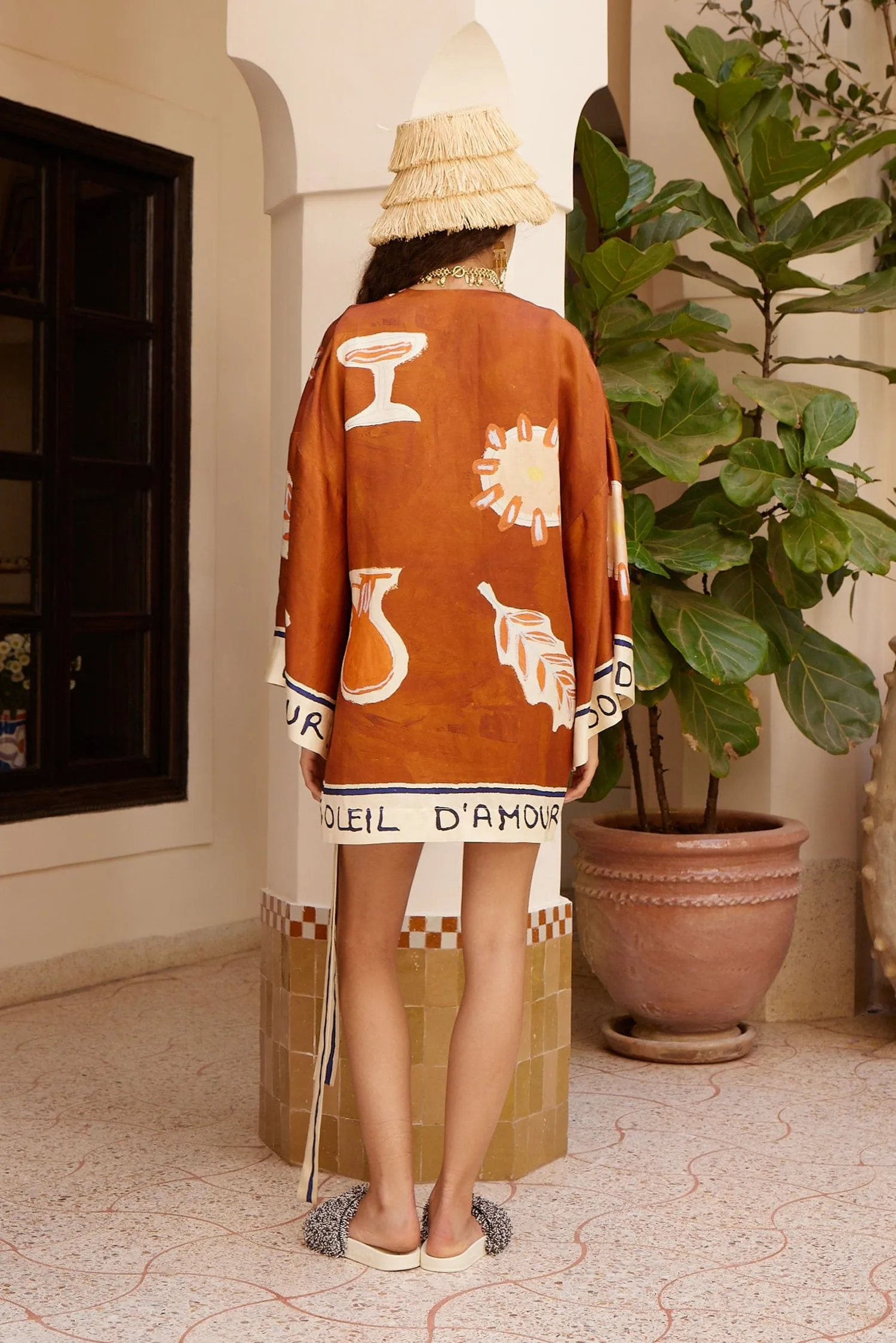 Alemais | Soleil D'Amour Wrap Mini Dress - Rust sold by Sisters & Co product image thumbnail 4