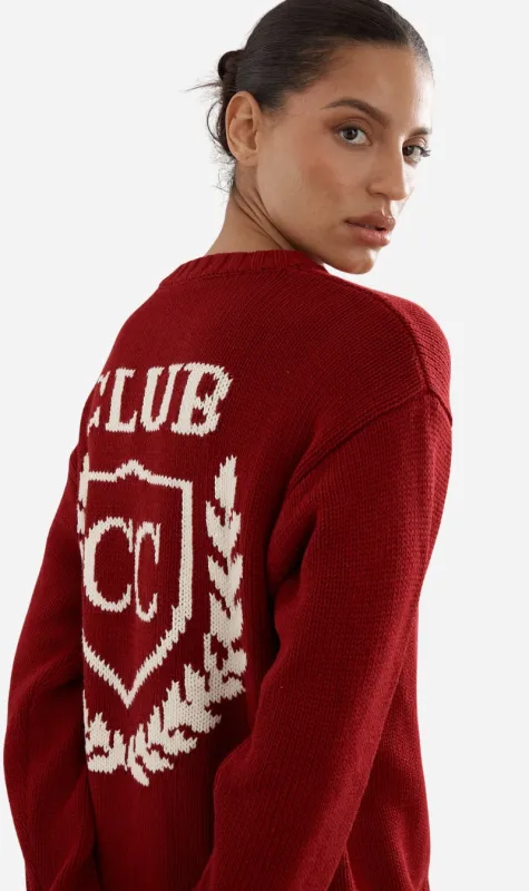 Caitlin Crisp | Club CC Varsity Crew - Red sold by Sisters & Co