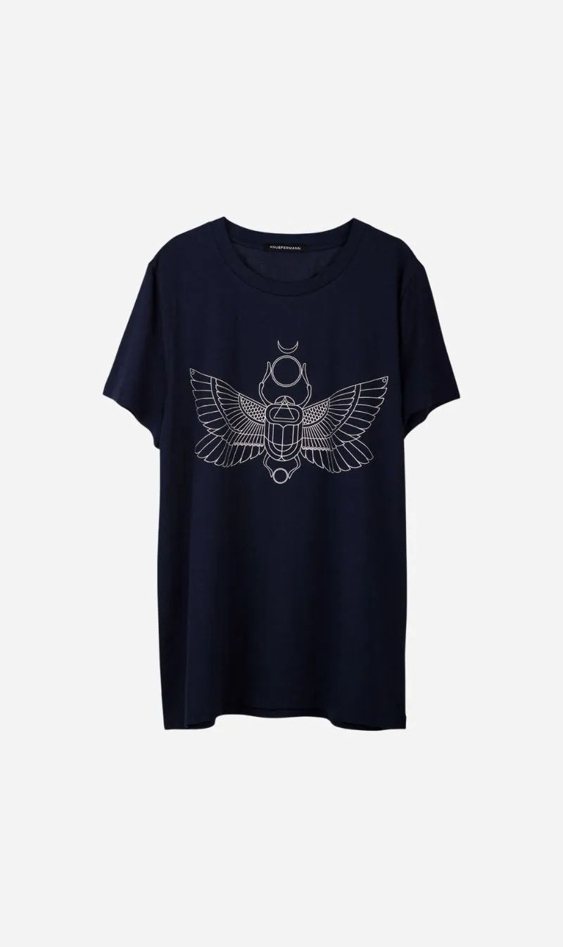 Knuefermann | Spirit Printed T - Dark Blue sold by Sisters & Co