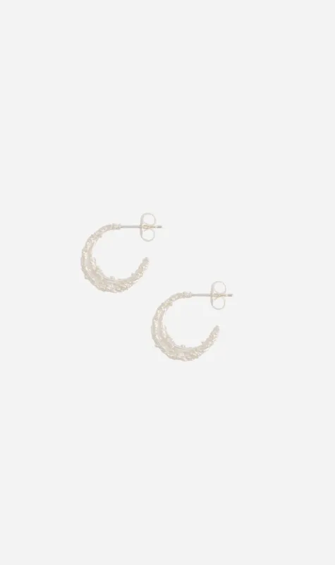 La Tribe | Double Ivy Hoop - Silver sold by Sisters & Co