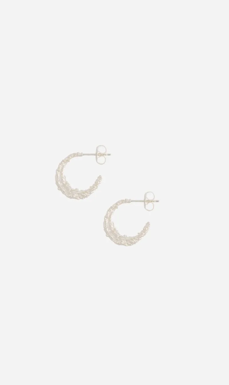 La Tribe | Double Ivy Hoop - Silver sold by Sisters & Co