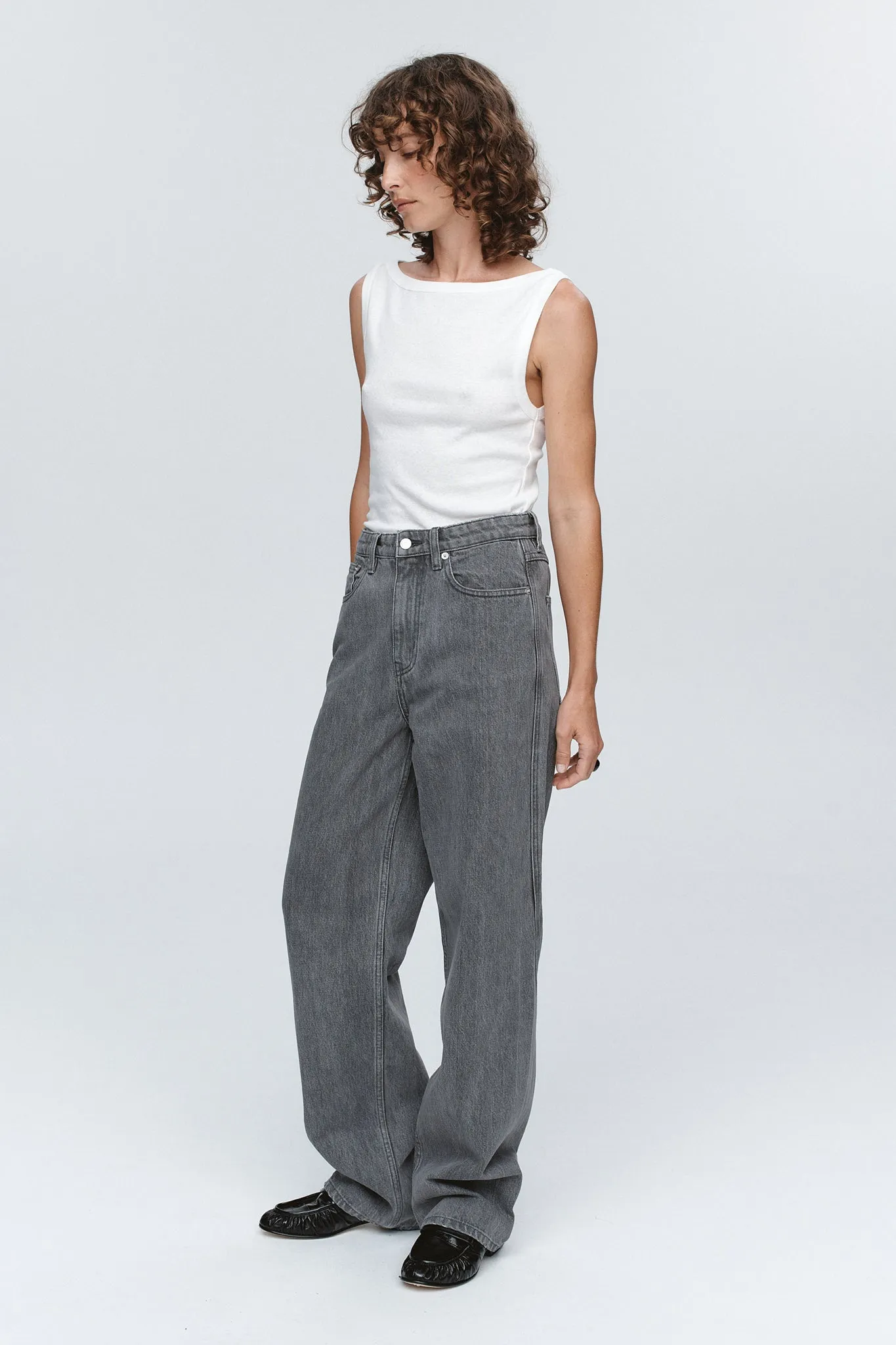 Marle | Relaxed Curve Jean - Stone sold by Sisters & Co product image thumbnail 2