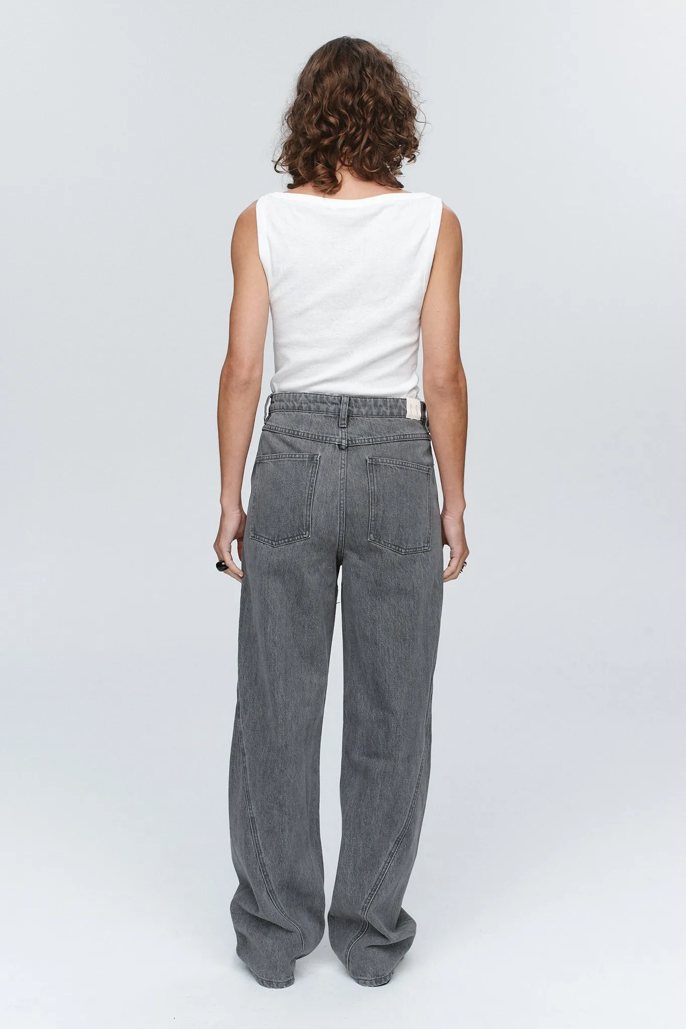 Marle | Relaxed Curve Jean - Stone sold by Sisters & Co product image thumbnail 4