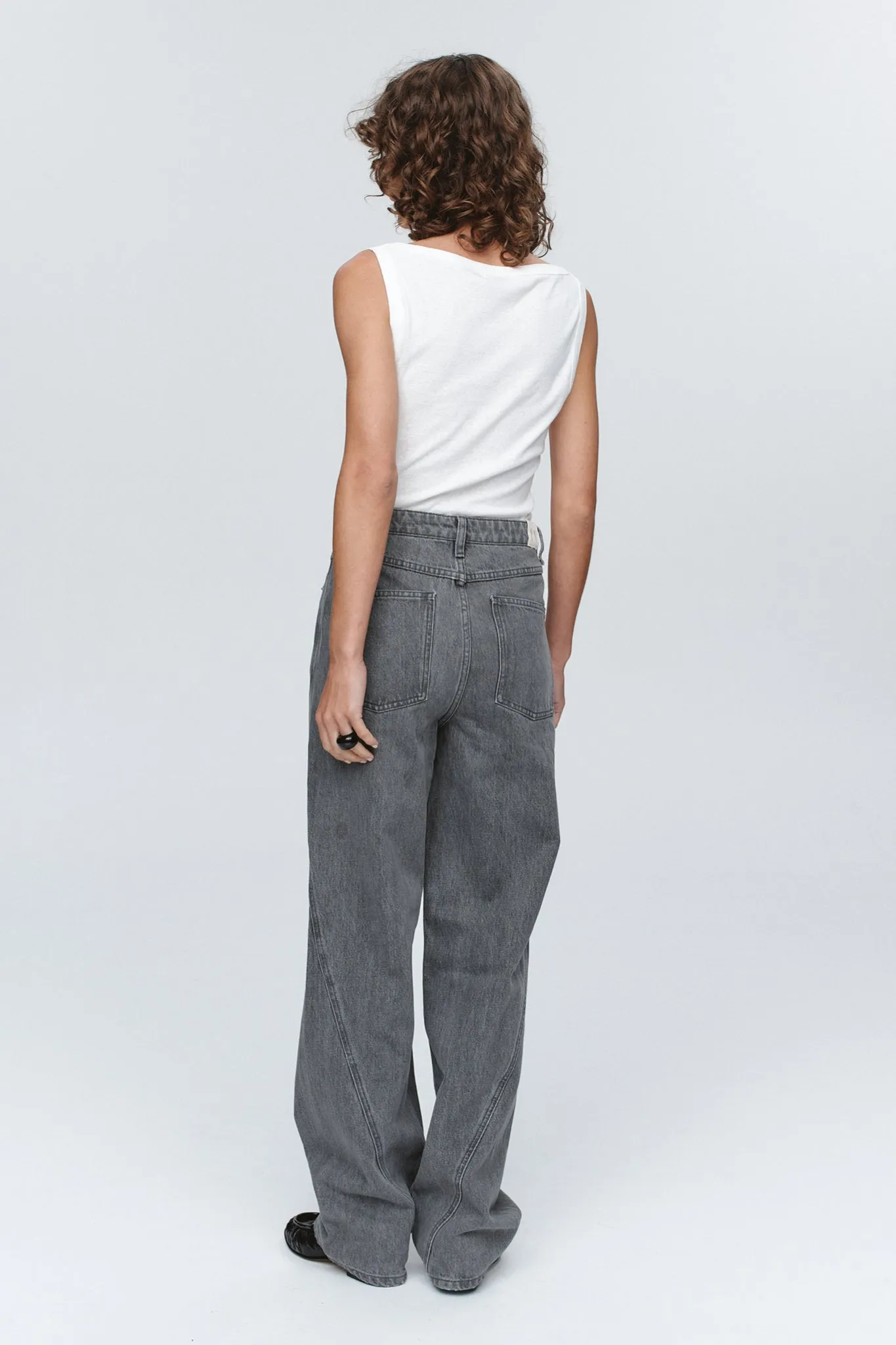 Marle | Relaxed Curve Jean - Stone sold by Sisters & Co product image thumbnail 5