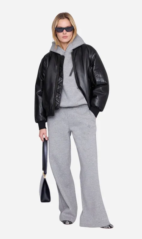 Anine Bing | Kacey Sweatpant Monogram - Medium Heather Grey sold by Sisters & Co