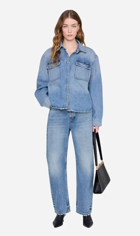 Aning Bing | Paxton Shirt - Baltic Blue sold by Sisters & Co